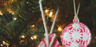 decorazioni per l'albero di Natale con le caramelle