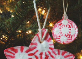 decorazioni per l'albero di Natale con le caramelle